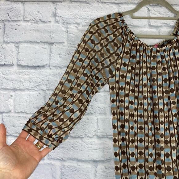 Sweet pea by Stacy frati drop waist double layer print dress sz small girls - Picture 5 of 8